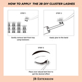 JBextension DIY Cluster Lashes 72 Clusters Lashes NO GLUE Included¡¾Starlit Glam-Lash¡¿