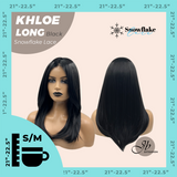 SNOWFLAKE LACE- JBEXTENSION 18 Inches Black Pre-Cut Snowflake Lace Frontlace Glueless Wig KHLOE LONG BLACK【PERMATEASE】【BENDY EAR TABS】