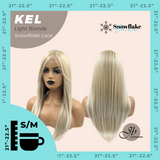 JBEXTENSION 22 Inches Light Blonde Pre-Cut Snowflake Lace Frontlace Glueless Wig KEL LIGHT BLONDE【PERMATEASE】【BENDY EAR TABS】- S/M