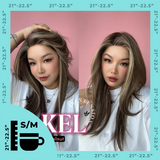 JBEXTENSION 22 Inches Hazelnut Blonde Highlight Pre-Cut Snowflake Lace Frontlace Glueless Wig KEL HAZELNUT【PERMATEASE】【BENDY EAR TABS】