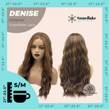 JBEXTENSION 24 Inches Caramel Wave Pre-Cut Snowflake Lace Frontlace Glueless Wig DENISE CARAMEL【PERMATEASE】【BENDY EAR TABS】