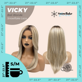 JBEXTENSION 20 Inches Bali Blonde Pre-Cut Snowflake Lace Frontlace Glueless Wig VICKY BALI BLONDE【PERMATEASE】【BENDY EAR TABS】- S/M