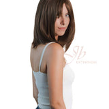 JBEXTENSION 14 Inches Brown Wig With Bangs RONA