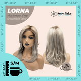 JBEXTENSION 18 Inches Mushroom Grey Curly Pre-Cut Snowflake Lace Frontlace Glueless Wig LORNA MUSHROOM GREY【PERMATEASE】【BENDY EAR TABS】