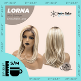 JBEXTENSION 18 Inches Mix Blonde Curly Pre-Cut Snowflake Lace Frontlace Glueless Wig LORNA SNOWFLAKE MIX BLONDE【PERMATEASE】【BENDY EAR TABS】