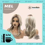 JBEXTENSION 20 Inches Ash Blonde Curly Pre-Cut Snowflake Lace Frontlace Glueless Wig MEL【PERMATEASE】【BENDY EAR TABS】