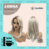 JBEXTENSION 18 Inches Ash Blonde Curly Pre-Cut Snowflake Lace Frontlace Glueless Wig LORNA SNOWFLAKE ASH BLONDE【PERMATEASE】【BENDY EAR TABS】