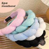 JBextension Spa headbands 2pcs for women-girls, Makeup sponge headband, Non slip face wash, skincare-Padded soft thick terry cloth hair band accessory