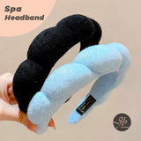 JBextension Spa headbands 2pcs for women-girls, Makeup sponge headband, Non slip face wash, skincare-Padded soft thick terry cloth hair band accessory