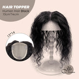 JBEXTENSION 10 Inches Natural Black Brown HUMAN HAIR WAVE TOPPER 13*14