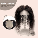 JBEXTENSION 10 Inches Natural Black Brown HUMAN HAIR WAVE TOPPER 13*14