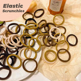 JBextension High Stretch Elastic Hair Tie Casual Simple Plain Hair Accessories For Women, Simple Minimalist Ponytail Holder 10 PCS