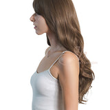 JBEXTENSION 26 Inches Light Brown Curly Wig With Bangs MAGGIE