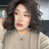 JBEXTENSION 10 Inches Dark Brown Pre-Cut Side Part Snowflake Lace Frontlace Glueless Wig MICHELLE DARK BROWN【BENDY EAR TABS】