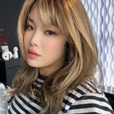 JBEXTENSION 16 Inches Scalpiana 3.5X4 Hard Silky Top Natural Scalp Effect Hazelnut Body Wave Wig With Bangs Wig MIMI SILKY TOP HAZELNUT