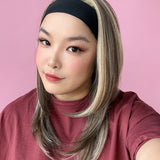 JBEXTENSION 18 Inches Mix Blonde Headband Wig POSE FLOW HAIR - MIX BLONDE