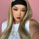 JBEXTENSION 24 Inches Long Curly Hair Blonde Headband Wig SPIKE WAVE HAIR - BLONDE