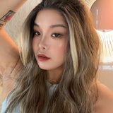 JBEXTENSION 22 Inches Mix Blonde Pre-Cut Snowflake Lace Frontlace Glueless Wig INéS SNOWFLAKE【PERMATEASE】【BENDY EAR TABS】- M/L