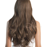 JBEXTENSION 26 Inches Light Brown Curly Wig With Bangs MAGGIE