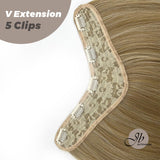 JBEXTENSION 20 Inches Hair V Extensions 5 Clip-in Straight Hair Extension With Clips 160g