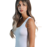 JBEXTENSION 25 Inches Balayage With Dark Root Curly Wig With Bangs DELLA