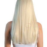 JBEXTENSION 22 Inches Light Blonde Straight Wig With Full Bangs JANETH