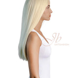 JBEXTENSION 22 Inches Light Blonde Straight Wig With Full Bangs JANETH