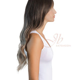 JBEXTENSION 25 Inches Balayage With Dark Root Curly Wig With Bangs DELLA