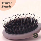 JBextension Travel Brush 1 Pcs Wet Brush Detangling Brush, Mini Detangler Brush - Wet & Dry Tangle-Free Hair Brush for Women & Men - No Tangle Soft & Flexible Bristles for Straight, Curly, & Thick Hair