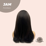 JBEXTENSION Peluca de encaje frontal precortada rizada marrón oscuro de 18 pulgadas JAM