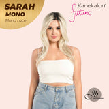 JBEXTENSION SARAH MONO Full Monofilament Wig 22 Inches Blonde Color Full Mono Lace Glueless With Anti-slip Silicone Strips Wig SARAH MONO【BENDY EAR TABS】