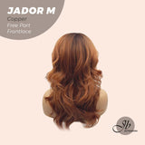 JBEXTENSION 20 Inches Copper Curly Lace Front Wig.Pre Plucked 13*4 HD Transparent Lace Frontal Handmade Futura Fiber Swiss Lace Synthetic Fiber Glueless Wig JADOR M COPPER