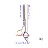 JBextension Hair Scissors, Teeth Hair Texture Shears Professional Blending Hair Thinning Scissor for Barber, Hairdresser, Stylist, Women and Men, Stainless Steel