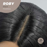 JBEXTENSION 22 Inches Jet Black Medium Length Women Frontlace Glueless Wig ROBY BLACK