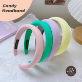 JBextension Diademas Acolchadas de Caramelo para Mujer, Diadema Ancha y Lisa con Turbante, Diademas para el Cabello a la Moda, Pasador, Herramientas de Peinado, Accesorios con Colores sólidos