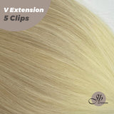 JBEXTENSION 20 Inches Hair V Extensions 5 Clip-in Straight Hair Extension With Clips 160g