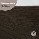 JBEXTENSION 20 Inches Hair V Extensions 5 Clip-in Straight Hair Extension With Clips 160g