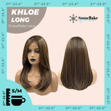 JBEXTENSION 18 Inches Caramel Pre-Cut Snowflake Lace Frontlace Glueless Wig KHLOE LONG【PERMATEASE】【BENDY EAR TABS】
