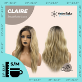 JBEXTENSION 22 Inches Mix Blonde Pre-Cut Snowflake Lace Frontlace Glueless Wig CLAIRE SNOWFLAKE【PERMATEASE】【BENDY EAR TABS】