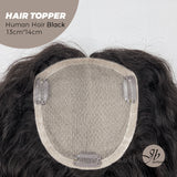 JBEXTENSION 10 Inches Natural Black Brown HUMAN HAIR WAVE TOPPER 13*14
