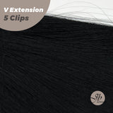 JBEXTENSION 20 Inches Hair V Extensions 5 Clip-in Straight Hair Extension With Clips 160g
