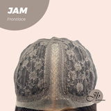 JBEXTENSION Peluca de encaje frontal precortada rizada marrón oscuro de 18 pulgadas JAM