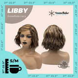 JBEXTENSION 11 Inches Wave Caramel Pre-Cut Side Part Snowflake Lace Frontlace Glueless Wig LIBBY【BENDY EAR TABS】
