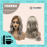 JBEXTENSION 18 Inches Mushroom Grey Pre-Cut Snowflake Lace Frontlace Glueless Wig TERESA MUSHROOM GREY【PERMATEASE】【BENDY EAR TABS】