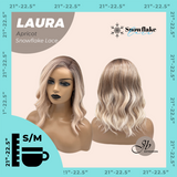 JBEXTENSION 14 Inches Apricot Pre-Cut Side Part Snowflake Lace Frontlace Glueless Wig LAURA SNOWFLAKE APRICOT【BENDY EAR TABS】
