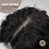 JBEXTENSION 10 Inches Natural Black Brown HUMAN HAIR WAVE TOPPER 13*14