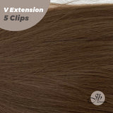 JBEXTENSION 20 Inches Hair V Extensions 5 Clip-in Straight Hair Extension With Clips 160g