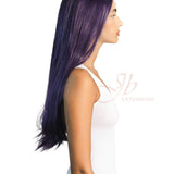 JBEXTENSION 26 Inches Dark Purple Color Long Straight Frontlace Glueless Wig VIOLET