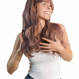 JBEXTENSION 22 Inches Smoke Pink Curly Wig With Bangs CAROL