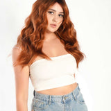 JBEXTENSION 24 Inches Copper Body Wave With Bangs Wig KIMMY COPPER